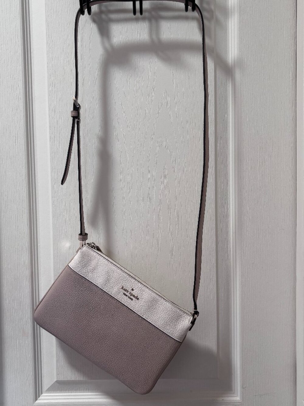 Kate Spade Leila Colorblock Triple Gusset Pebbled Leather Crossbody Bag